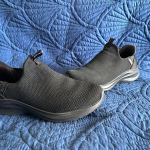 Skechers Black Slip-On Athletic Shoes
